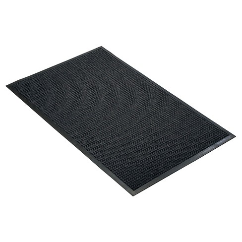Charcoal Solid Doormat - (3'x5') - HomeTrax - image 1 of 4