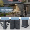 ALAULM Wall Mount Gazebo Outdoor Pergola, Hardtop Lean to Gazebo Canopy Awnings with Sloped Roof and Sturdy Steel Frame, for Patio, Deck, Backyard - 3 of 4