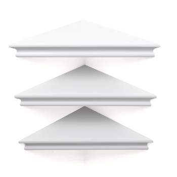 11" x 1.6" 3pk Providence Reilly Triangle Corner Shelf Set White - Kiera Grace