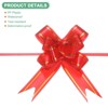 Unique Bargains Plastic Durable Glossy Appearance Waterproof Gift Wrap Satin Pull Bows 100 Count - 2 of 4