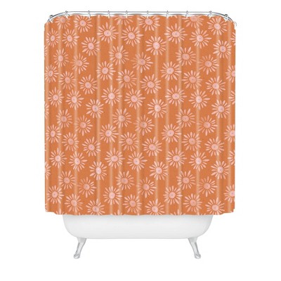 Schatzi Brown Lotta Floral Shower Curtain Red - Deny Designs