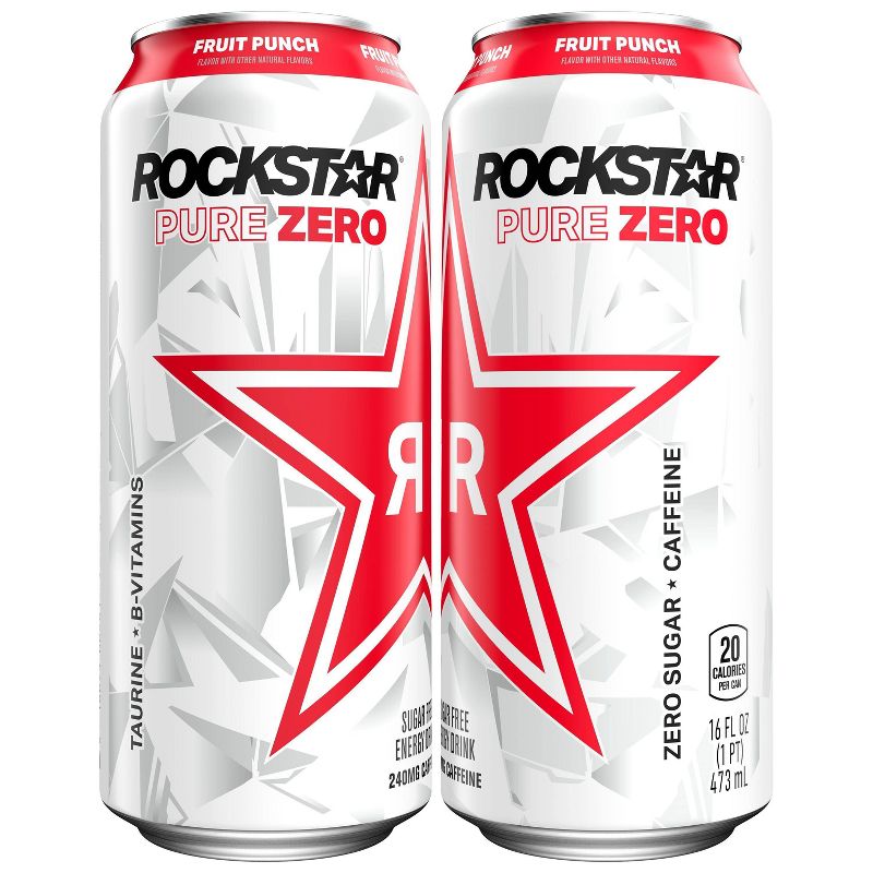 Rockstar Pure Zero Fruit Punch Energy Drink - 16 fl oz can, 2 of 6