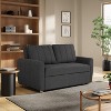 Serta Harriet Convertible Loveseat Woven Charcoal - 2 of 4
