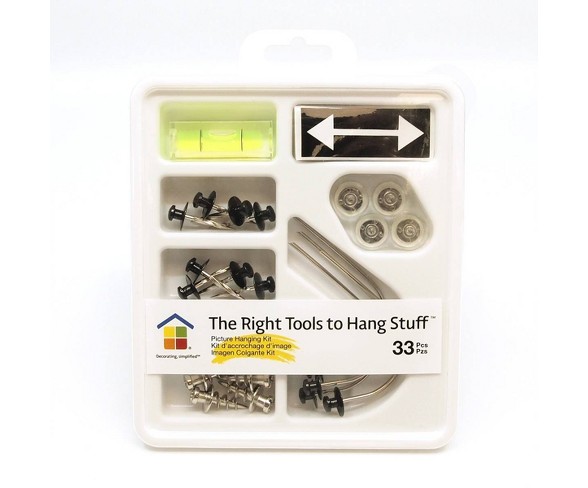 33pc The Right Tools To Hang Stuff Tool Set Clear - Under the Roof Decorating