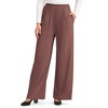 Collections Etc Wide Leg Elasticized Waist Knit Pants with Side Pockets - 4 of 4