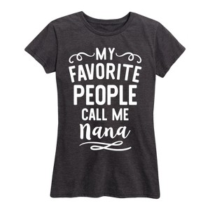 Women's - Instant Message - My Favorite People Nana Short Sleeve Graphic T-Shirt - 1 of 4