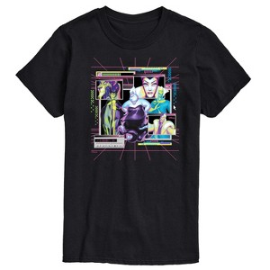 Men's - Disney - Villians Group Vapor Wave Short Sleeve Graphic T-Shirt - 1 of 4