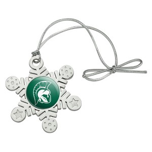 Illinois Wesleyan University Primary Logo Metal Snowflake Christmas Tree Holiday Ornament - 1 of 3