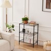 FONTOI Metal Storage Shelves Wire Rack, Adjustable Heavy Duty Shelving Unit, Standing Storage Rack Shelf Organizer, 3 Tier, Black, 30"*23.6"*13.8" - 2 of 4