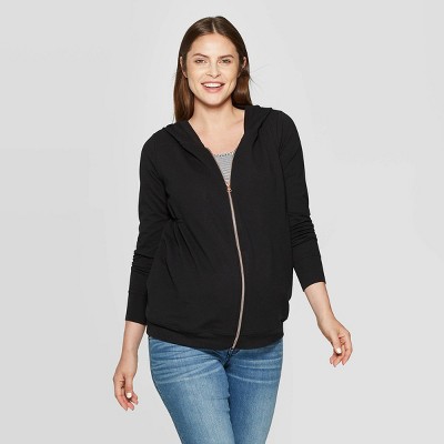 Zippered Hoodie Maternity Sweatshirt - Isabel Maternity by Ingrid & Isabel™