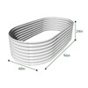 Cesicia 8x4x2ft White Oval Galvanized Raised Garden Bed For Vegetables & Flowers - 4 of 4