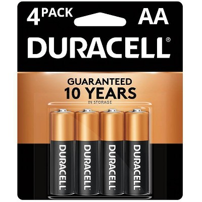 Duracell Coppertop AA Batteries - 4 Pack Alkaline Battery