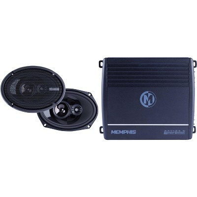 Memphis Audio PRX6903 Power Reference Series 6x9" 3-Way Coaxial Speakers With Swivel Tweeters - Pair with a SRX150.2 Street Reference Series 2-Chan...