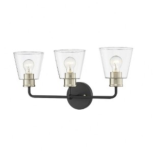 Millennium Lighting Cameron 3 - Light Vanity in  Matte Black/Modern Gold - 1 of 3