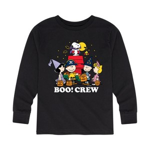 Boys' - Peanuts - Boo Crew Long Sleeve Graphic T-Shirt - 1 of 4