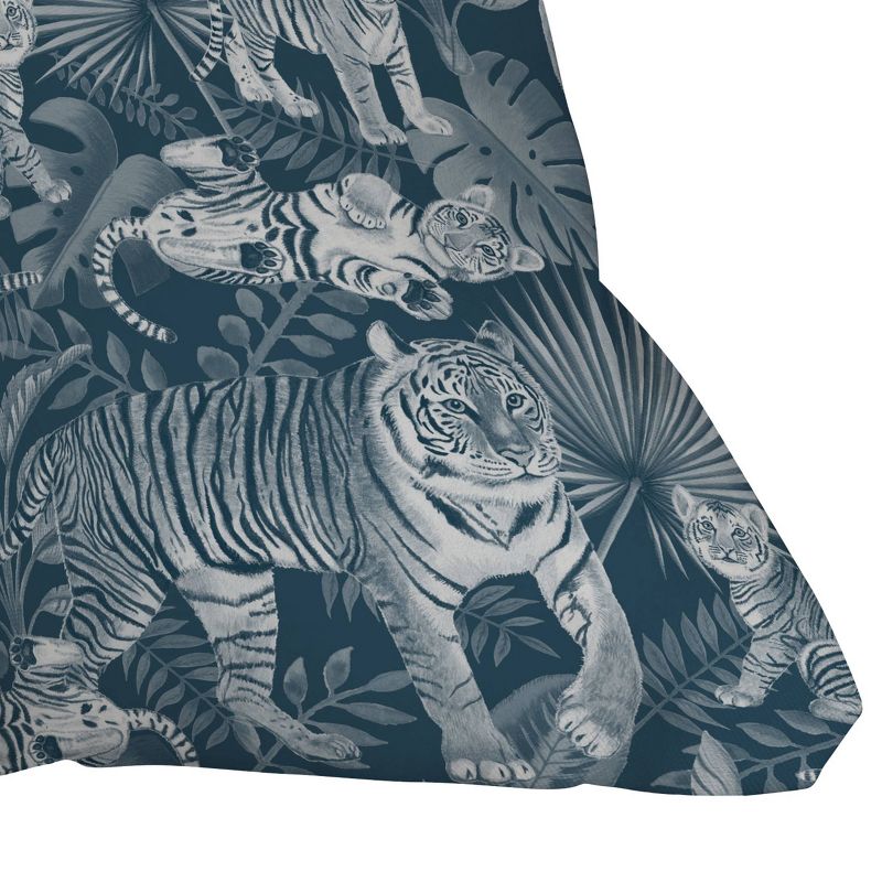 Julia Madoka Family of Tigers Outdoor Throw Pillow Blue - Deny Designs, 4 of 6
