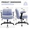 Criss-Cross Flip-Arm Chair on Wheels ¨C Thick Cushion, Wide Seat, Swivel Desk for Home/Apartment/Bedroom - 3 of 4
