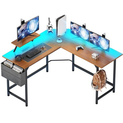 Comhoma 51" Office Desk Computer Corner Desk L Shaped Gaming Desk With ...