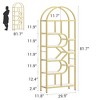 Bookshelf 6 Tier Arched Bookcase 81.7in Tall Display Racks Geometric Open Storage Shelf Unique Book Rack - 2 of 4