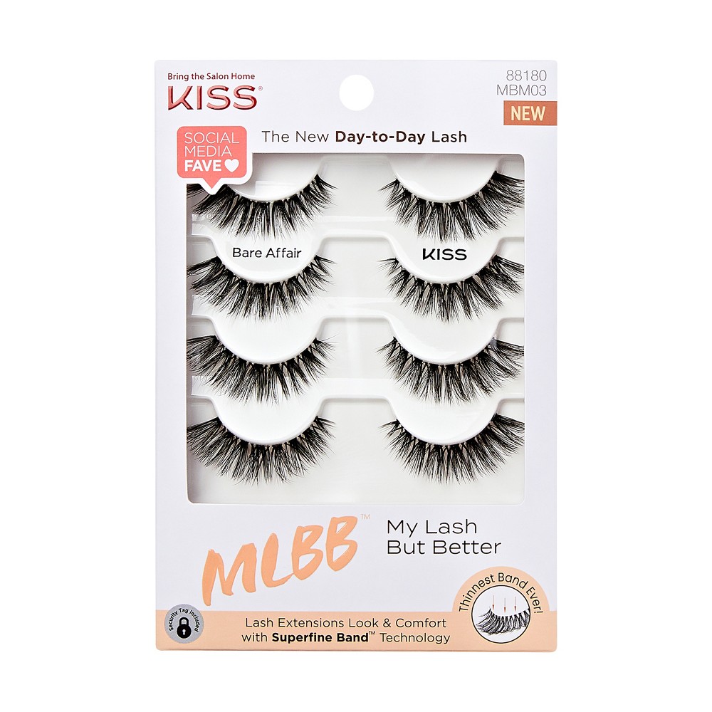 Photos - False Eyelashes KISS Products  - Bare Affair - 8ct