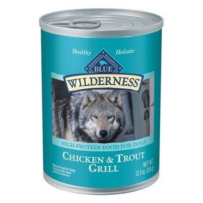 Blue Buffalo Wilderness Grain Free Wet Dog Food Chicken & Trout Grill - 12.5oz/12ct Pack