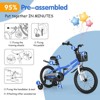 Gymax Kids Bike for Boys & Girls Aged 4-8 Years Old 16"/18" Children Bicycle Training Wheels Handlebar Basket Toddler Balance Bike Blue - 4 of 4