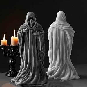 JDICTION Ghost Skull Man Cylinder & Wave Spiral Silicone Molds - For Candle Making & Resin Casting, Ideal for Home Decor & DIY Craft Projects - 1 of 4