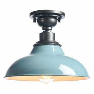 Claxy Farmhouse Ceiling Light Light-Blue Semi Flush Mount Lighting - 1 of 4