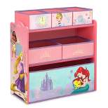 Delta Children Disney Princess 6 Bin Design and Store Toy Organizer - Greenguard Gold Certified