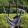 Sunnydaze Modern Boho-Style Soft-Spun Polyester Rope Hanging Caribbean XL Hammock Chair for Yard, Balcony, and Garden - 2 of 4