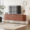 TV Stand, Modern TV Console Table with Storage Compartment and Sliding Door, Gaming Entertainment Center, for Living Room, Bedroom, Office - 2 of 4