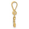 Black Bow Jewelry The Chloe Mini Diamond Accent initial G Pendant in 14k Yellow Gold - 2 of 4