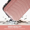Karl Home Luggage Sets 4 Piece, PP Hard Shell Suitcase 12 inch 20 inch 24 inch 28 inch Luggage Sets Double Wheels with TSA Lock Pink - 4 of 4
