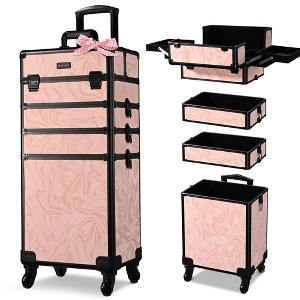 Byootique 4in1 Rolling Makeup Train Case Cosmetic Organizer Wheel - 1 of 4