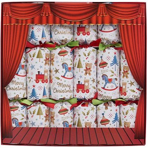 Robin Reed Toy Town Puppets Christmas Crackers, 6-Count 12″ Party Favors, Ages 13+ - 1 of 2