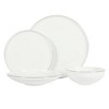 Gibson Elite Lana 16 Piece Bone China Double Plates and Bowls Dinnerware Set, White w/Gold Rim - 3 of 4
