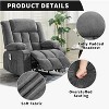 Manual Recliner Chair,Massage Rocker Recliner Chair, Reclining Sofa with Massage and Heat - 2 of 4