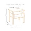 Vailbry Rectangular End Table Brown - Signature Design by Ashley: Two-Tone Finish, USB Port, Fixed Shelf, Wood Veneer - 4 of 4