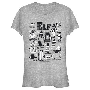Juniors Womens Elf Icons T-Shirt - 1 of 4