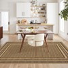 Geometric Living Room Rugs, Washable Bordered Print Soft Bedroom Carpet - 3 of 4