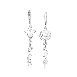 Ross-Simons Sterling Silver Trick Or Treat Mismatched Drop Earrings - 1 of 3