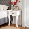 VANIRROR White Floor-Standing Storage Table for Living Room, End Coffee Table with Drawer and 4 Curved Legs – Stylish Organizer for Any Room - 2 of 3
