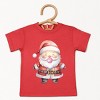 Watercolor Santa Bubblegum - Toddler Short Sleeve Graphic T-Shirt - 3 of 4