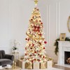 GustoWave Pencil Christmas Tree,Artificial Pre-Lit Christmas Tree, Xmas Tree with Metal Stand, Artificial Tree for Home Party Holiday Decoration - 2 of 4