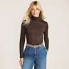 Lands' End Women's Supima Cotton Fitted Long Sleeve Turtleneck - 4 of 4