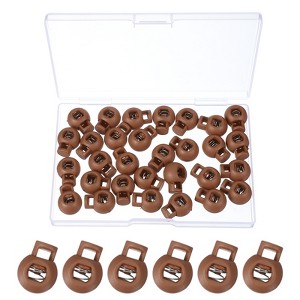 Unique Bargains Plastic Adjustable Draw String Clip Ends Spring-Loaded Buckle Round Cord Locks 30 Pcs - 1 of 3