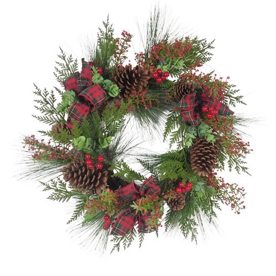 Kurt Adler 24 Inch Berries And Pinecone Ribbon Rattan Wreath Target   GUEST 5c28e2d4 Ca6f 457b B601 68d56b607d74