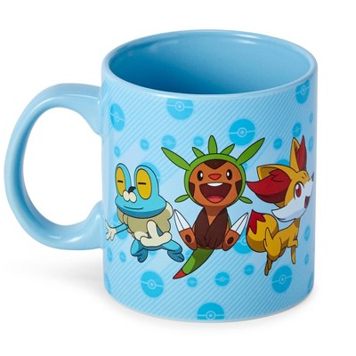 Just Funky Pokemon XY Group Starters Coffee Mug - 20-Ounces Blue