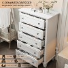 Acekool 48” Tall White Dresser, 5-Drawer Chest for Bedroom, Vintage Storage Cabinet for Closet, Living Room, Hallway - 4 of 4