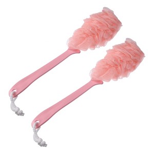 Unique Bargains Body Bath Brush Shower with Long Handle 2 Pcs - 1 of 4